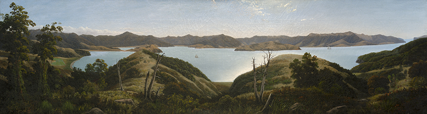 Akaroa Harbour. W. M. N. Watkins, oil paint on canvas, 